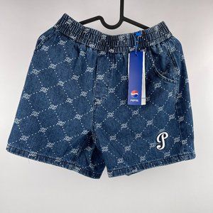 Pepsi x Retro Denim Monogram Shorts